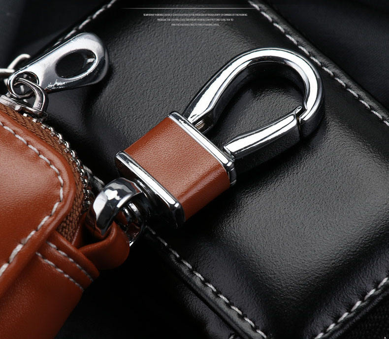 Universal Leather Car Key Case Cover | Jinli Brand | Custom Logo for Skoda, VW